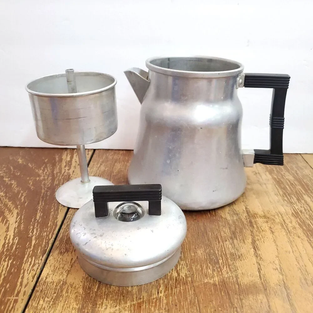 Vintage Wear-Ever 3006 Aluminum Stove Top Coffee Percolator Pot 6 Cup Made USA